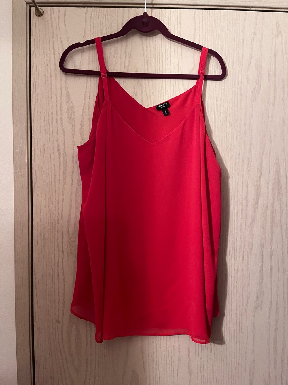 torrid Red V-Neck Adjustable Strap Cami
